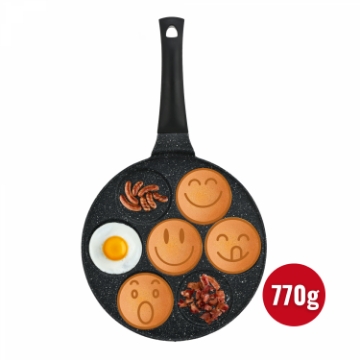 Show details for Herzberg HG-CP267SML: 26cm Marble Coated Pancake & Crepe Pan - 7 Smiley Emoji Picture of Herzberg HG-CP267SML: 26cm Marble Coated Pancake & Crepe Pan - 7 Smiley Emoji