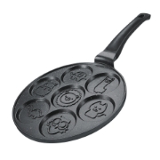 Image de Herzberg HG-CP267ANL: Poêle À Crêpes Et À Galettes De 26 cm À Revêtement En Marbre - 7 Adorables Animaux