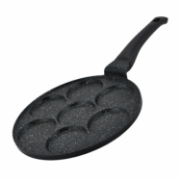 Image de Herzberg HG-CP267HO: Poêle À Crêpes et À Crêpes Avec Revêtement En Marbre De 26cm - 7 Fentes Unies