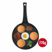 Image de Herzberg HG-CP267HO: Poêle À Crêpes et À Crêpes Avec Revêtement En Marbre De 26cm - 7 Fentes Unies