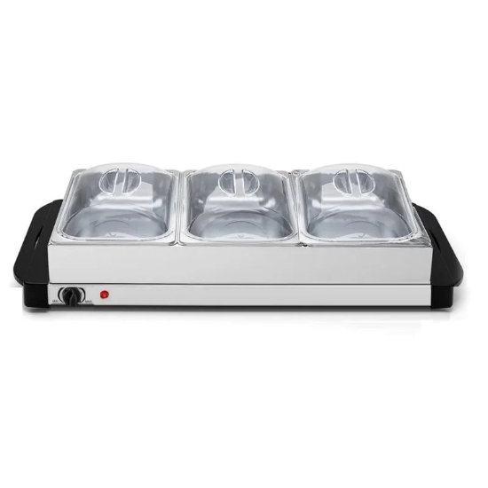 Image de Cheffinger CF-BW300: Réchauffeur De Buffet 2 En 1 De 3,5 Litres + Plaque Chauffante
