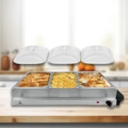 Image de Cheffinger CF-BW300: Réchauffeur De Buffet 2 En 1 De 3,5 Litres + Plaque Chauffante