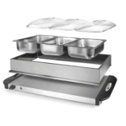 Image de Cheffinger CF-BW300: Réchauffeur De Buffet 2 En 1 De 3,5 Litres + Plaque Chauffante