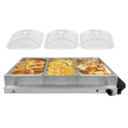 Image de Cheffinger CF-BW300: Réchauffeur De Buffet 2 En 1 De 3,5 Litres + Plaque Chauffante