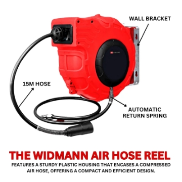 Show details for Widmann WM-15A: 15M Retractable Air Hose Reel Picture of Widmann WM-15A: 15M Retractable Air Hose Reel