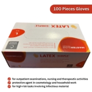Image de Master Gloves: Paquet de 100 Gants Poudrés Jetables en Latex - Taille L