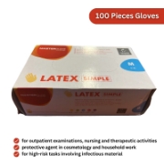 Image de Master Gloves: Paquet de 100 gants poudrés jetables en latex - Taille M