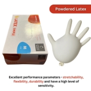 Image de Master Gloves: Paquet de 100 gants poudrés jetables en latex - Taille M