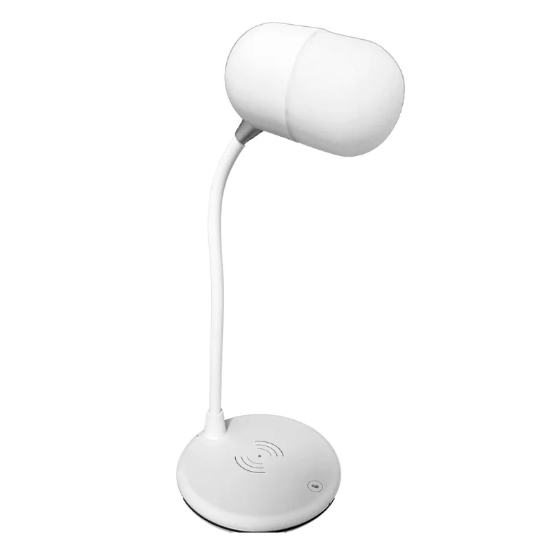 Image de Grundig ED-72546: Lampe de Bureau Led 3 en 1, Haut-parleur Bluetooth et Chargeur Sans Fil