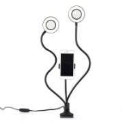 Image de Grundig ED-95927: Support de Téléphone a Pince a Double Anneau Lumineux 2 en 1