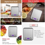 Image de Herzberg HG-04135: Balance de Cuisine Électronique Numérique - 5kg/1g