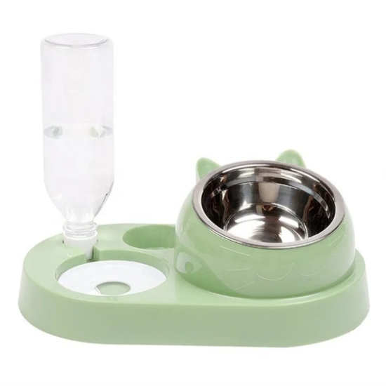 Image de Herzberg HG-04197: Distributeur Multifonctionnel de Nourriture et D'eau Pour Animaux de Compagnie
