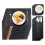 Afbeeldingen van Herzberg HG-04203: 18-delige Eettafel Placemat, Bestekzak & Onderzetters Set Van Natuurlijk Vilt