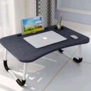 Image de Herzberg HG-04173: Bureau Pliable Avec Porte-gobelet et Tablette