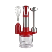 Image de Royalty Line RL-ESMS800RED: Ensemble Mixeur Plongeant 3 en 1 - Fouet Electrique, Mixeur Plongeant, Hachoir - Rouge