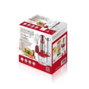 Image de Royalty Line RL-ESMS800RED: Ensemble Mixeur Plongeant 3 en 1 - Fouet Electrique, Mixeur Plongeant, Hachoir - Rouge