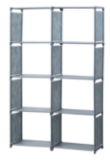 Image de Herzberg HG-03626: Bibliothèque et Etagère de Rangement Polyvalente à 8 Niveaux(85x125cm) - Gris