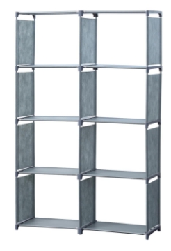 Show details for Herzberg HG-03626: 8-Layer Multi-purpose Bookshelf and Storage Rack (85x125cm) - Grey Picture of Herzberg HG-03626: 8-Layer Multi-purpose Bookshelf and Storage Rack (85x125cm) - Grey