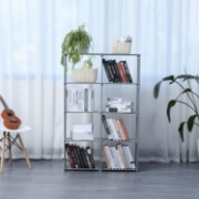 Image de Herzberg HG-03626: Bibliothèque et Etagère de Rangement Polyvalente à 8 Niveaux(85x125cm) - Gris