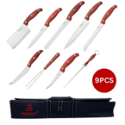 Image de Eisenbach LH-049 : Ensemble de Couteaux Professionnels 9 Pièces avec Sac de Transport Enroulable