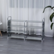 Image de Herzberg HG-03596: Étagère à Chaussures à 7 Niveaux (12 x 70 cm) - Gris