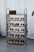 Image de Herzberg HG-03602: Étagère à Chaussures à 6 Niveaux (47 x 100cm) - Gris