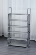 Image de Herzberg HG-03602: Étagère à Chaussures à 6 Niveaux (47 x 100cm) - Gris