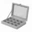 Afbeeldingen van Herzberg HG-05309: Elegante Sieradenorganizer met Glazen Deksel en 12 Compartimenten