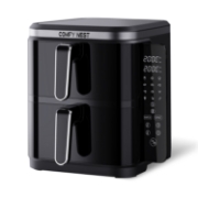 Picture of Comfy Nest CN-06177: 2800W Double Basket Air Fryer with Digital Folding Side Panel - 11L