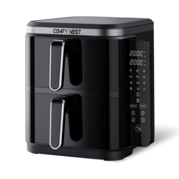 Show details for Comfy Nest CN-06177: 2800W Double Basket Air Fryer with Digital Folding Side Panel - 11L Picture of Comfy Nest CN-06177: 2800W Double Basket Air Fryer with Digital Folding Side Panel - 11L