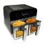 Image de Comfy Nest CN-AFD45WS: Friteuse à Air Numérique à Double Panier de 2400W en Acier Inoxydable Avec Fenêtre - 9L