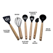 Image de Eisenbach A0022A: Ensemble D'ustensiles de Cuisine 7 pièces - Bois