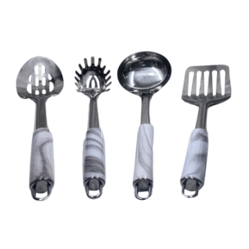Show details for Eisenbach A0019: 4-Piece Stainless Steel Kitchen Tool Set - Marble Picture of Eisenbach A0019: 4-Piece Stainless Steel Kitchen Tool Set - Marble