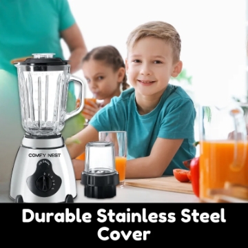 Show details for Comfy Nest CN-BLG15: 2in1 Glass Blender and Grinder with Ice Crusher Picture of Comfy Nest CN-BLG15: 2in1 Glass Blender and Grinder with Ice Crusher