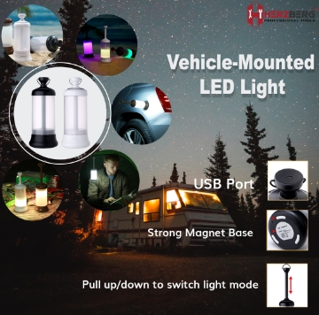 Show details for Herzberg HG-5049: Vehicle-Mounted LED Light Black Picture of Herzberg HG-5049: Vehicle-Mounted LED Light Black