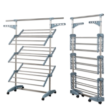 Show details for Herzberg 3-Tier Clothes Laundry Drying Rack Green Picture of Herzberg 3-Tier Clothes Laundry Drying Rack Green