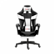Image de Herzberg HG-8082 : Chaise de Jeu et De Bureau Tricolore Avec Accent en Forme de T Noire