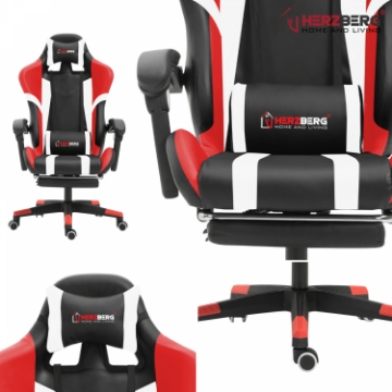 Show details for Herzberg HG-8083: Tri-color Gaming and Office Chair with Linear Accent Yellow Picture of Herzberg HG-8083: Tri-color Gaming and Office Chair with Linear Accent Yellow