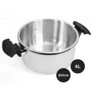 Image de Royalty Line RL-24PS4L: 24cm Autocuiseur en acier inoxydable - 4L