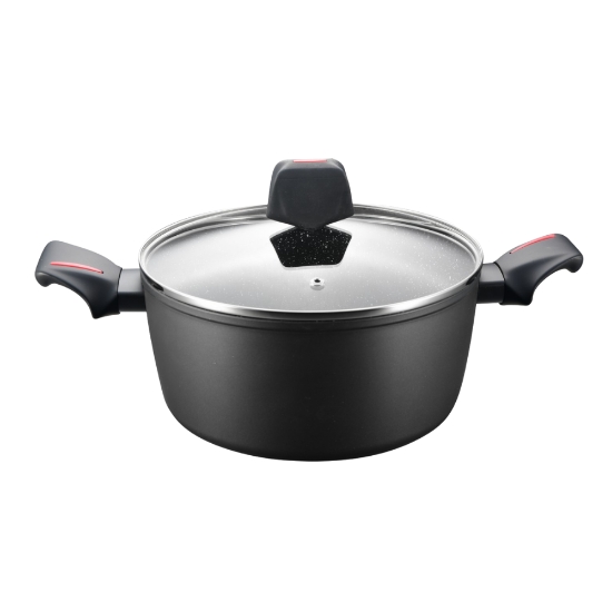 Image de Royalty Line RL-FTN24: Cocotte en fonte marbrée Greblon de 24cm - 4.5L
