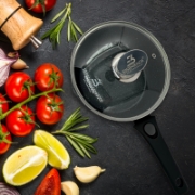 Picture of Eisenbach EB-MSP02: Aluminum Greblon Marble Coated Sauce Pan Set - 16cm,18cm,20cm