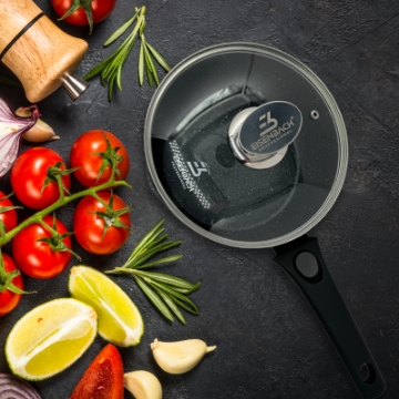 Show details for Eisenbach EB-MSP02: Aluminum Greblon Marble Coated Sauce Pan Set - 16cm,18cm,20cm Picture of Eisenbach EB-MSP02: Aluminum Greblon Marble Coated Sauce Pan Set - 16cm,18cm,20cm