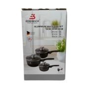 Picture of Eisenbach EB-MSP02: Aluminum Greblon Marble Coated Sauce Pan Set - 16cm,18cm,20cm