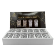 Picture of Eisenbach EB-GLS12S: 12-Pieces Tea Glasses with Silver Accent