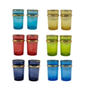 Image de Eisenbach EB-GLS12C: 12 Verres à thé colorés avec accents dorés