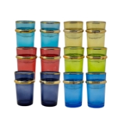 Image de Eisenbach EB-GLS12C: 12 Verres à thé colorés avec accents dorés