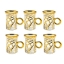 Afbeeldingen van Eisenbach EB-6DTC250: 6 Demitasse espressokoffie glazen beker met goud accent