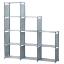 Image de Herzberg HG-03633: Étagère de Rangement à 9 niveaux Pour Livres (125 x 125 cm) - Gris