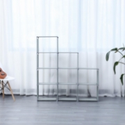 Image de Herzberg HG-03633: Étagère de Rangement à 9 niveaux Pour Livres (125 x 125 cm) - Gris