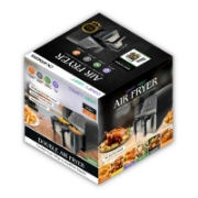 Image de Comfy Nest CN-AFD45NS: Friteuse à Air Numérique à Double Panier de 2400W en Acier Inoxydable - 9L